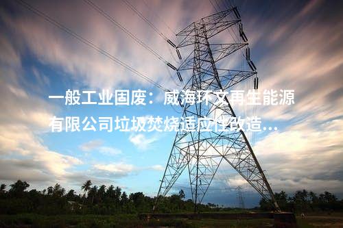 一般工業固廢：威海環文再生能源有限公司垃圾焚燒適應性改造項目環境影響報告書受理公示