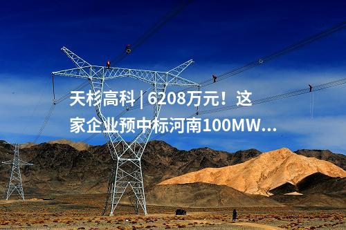天杉高科 | 6208萬元！這家企業(yè)預中標河南100MW風電混塔訂單